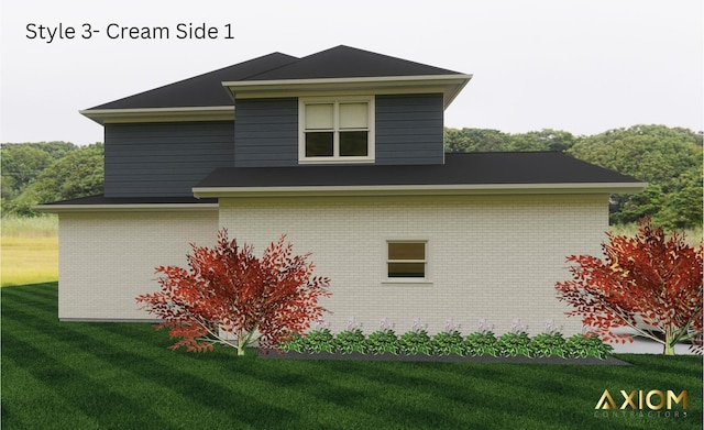 5360 Westwind Dr, Richton Park, IL 60471 - view of side of home with brick siding and a yard