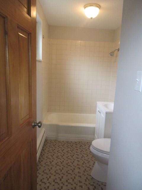 2012 W 111th St Unit 3S, Chicago, IL 60643 - full bathroom with vanity, tile patterned floors, and washtub / shower combination