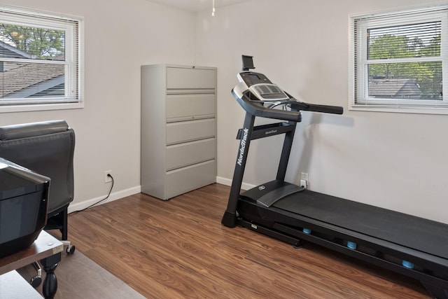 509 Waverly Ave, Streamwood, IL 60107 - workout room featuring healthy amount of natural light and wood finished floors