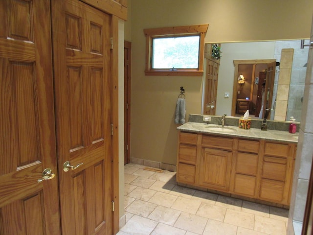 24099 W Haidi Ln, Lake Villa, IL 60046 - full bathroom featuring vanity and stone tile floors