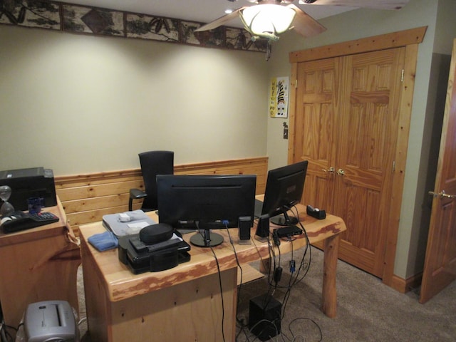 24099 W Haidi Ln, Lake Villa, IL 60046 - carpeted office featuring a ceiling fan