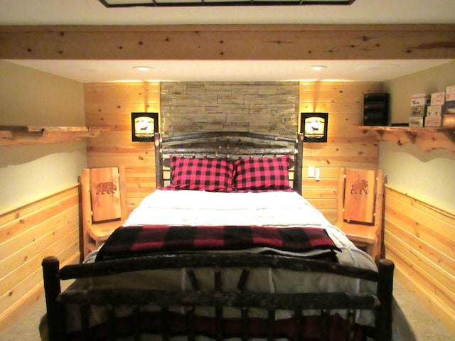 24099 W Haidi Ln, Lake Villa, IL 60046 - bedroom featuring wooden walls