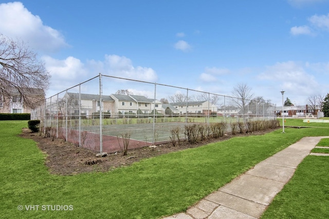 452 Mallview Ln, Bolingbrook, IL 60440 - view of tennis court featuring a residential view