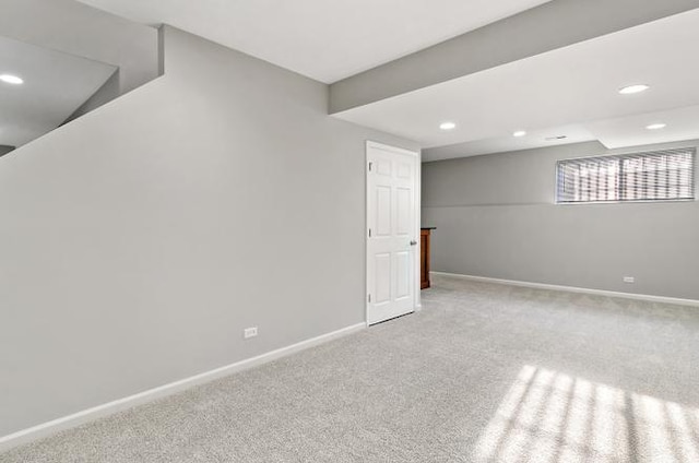 533 Jackson Blvd, Grayslake, IL 60030 - basement featuring carpet floors and recessed lighting