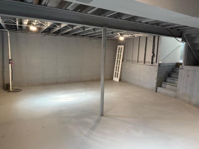 3018 20th St, North Chicago, IL 60064 - unfinished basement featuring stairs
