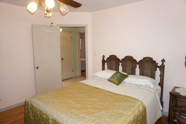 7632 W Norridge St, Harwood Heights, IL 60706 - bedroom featuring a ceiling fan and wood finished floors