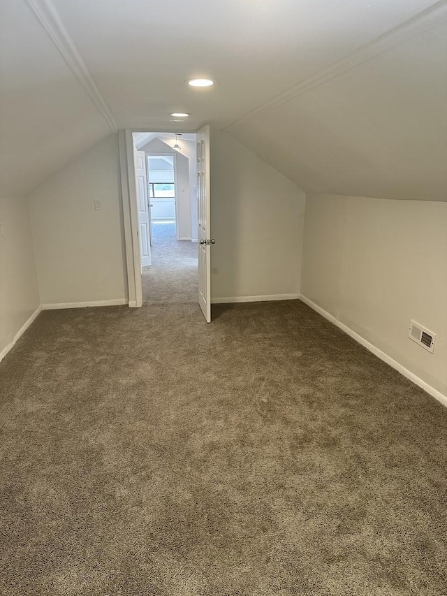 8014 S Bishop St, Chicago, IL 60620 - additional living space featuring carpet and vaulted ceiling