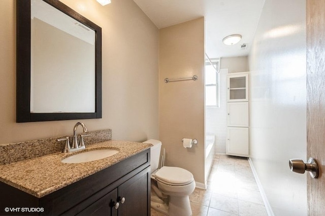 1634 W Columbia Ave Unit 2S, Chicago, IL 60626 - bathroom with vanity and tile patterned floors