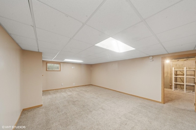 1531 Southport Ct, Zion, IL 60099 - below grade area with carpet flooring and a paneled ceiling