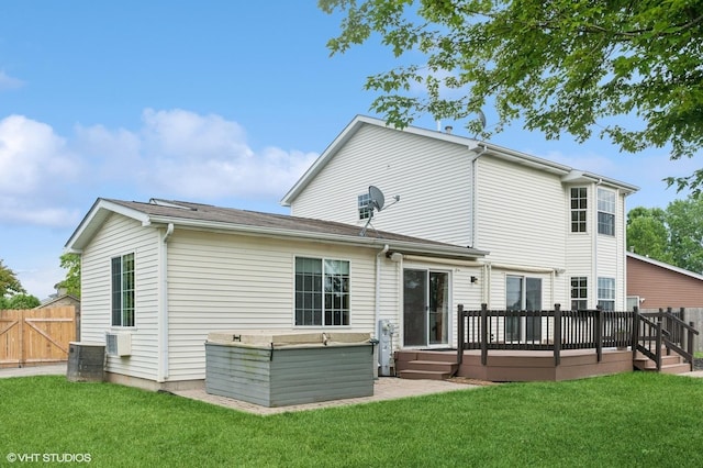 1531 Southport Ct, Zion, IL 60099 - rear view of property featuring a wooden deck