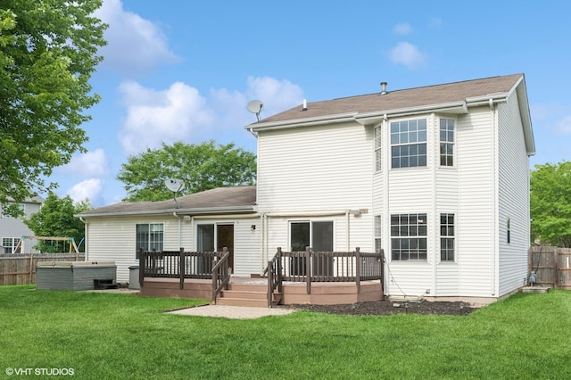 1531 Southport Ct, Zion, IL 60099 - rear view of property featuring a deck