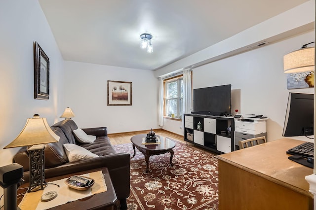 28 S 6th Ave Unit 1D, La Grange, IL 60525 - living area with wood finished floors and baseboards