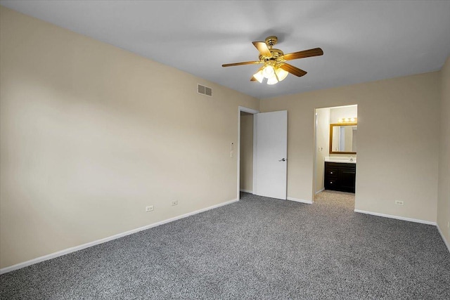1921 Wisteria Ct Unit 3, Naperville, IL 60565 - unfurnished bedroom featuring carpet floors, ensuite bath, and a ceiling fan