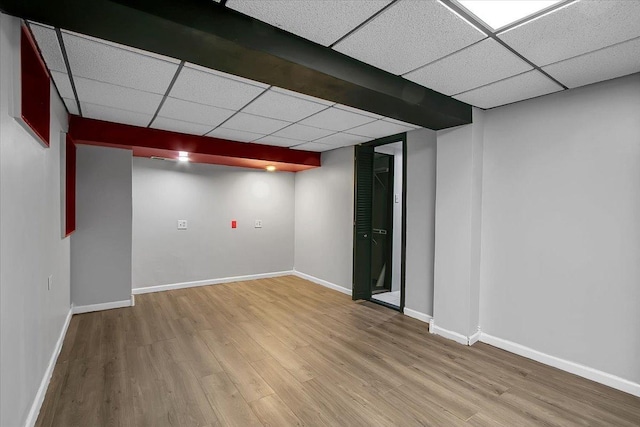 1921 Wisteria Ct Unit 3, Naperville, IL 60565 - finished basement with a paneled ceiling and wood finished floors