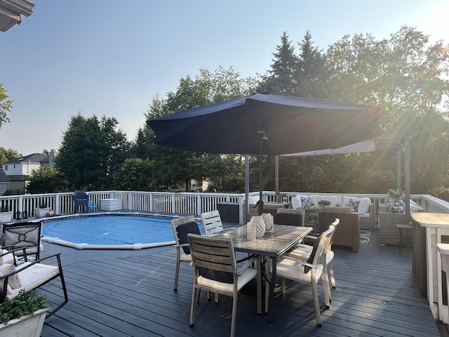 12534 Lily Ln, Plainfield, IL 60585 - swimming pool featuring a deck, outdoor lounge area, and outdoor dining space
