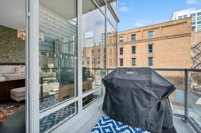 360 W Erie St Unit 3A, Chicago, IL 60654 - balcony featuring grilling area