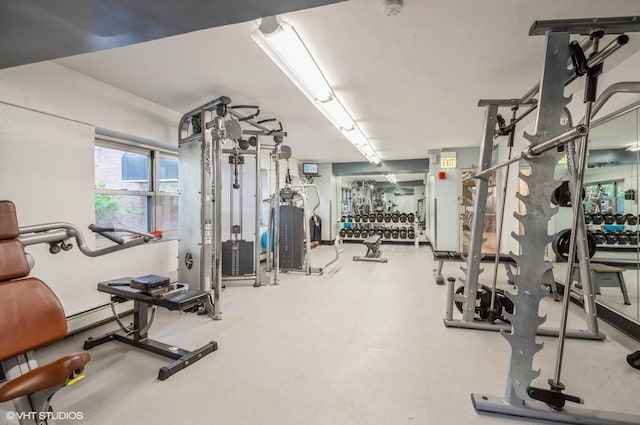 4960 N Marine Dr Unit 519, Chicago, IL 60640 - workout area featuring baseboard heating