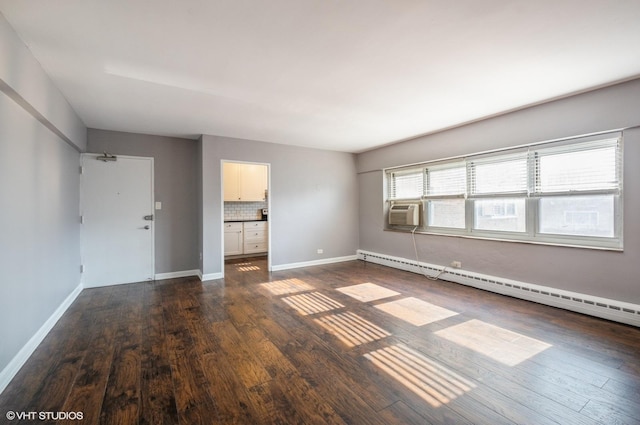 4960 N Marine Dr Unit 519, Chicago, IL 60640 - spare room with dark wood-type flooring and baseboard heating