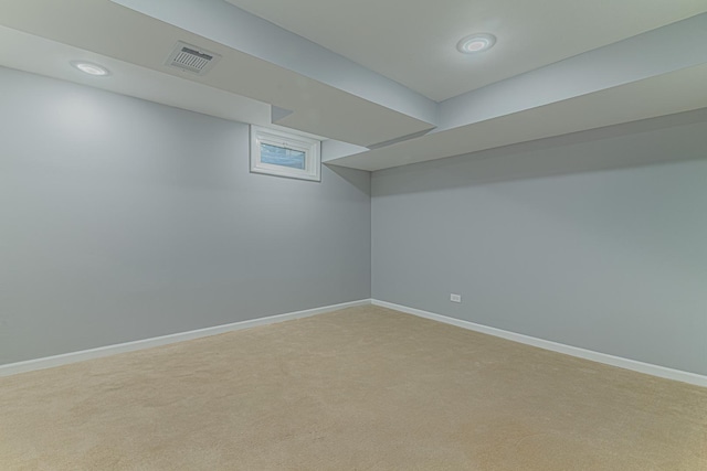 922 E Pratt Dr, Palatine, IL 60074 - finished basement with light carpet and recessed lighting