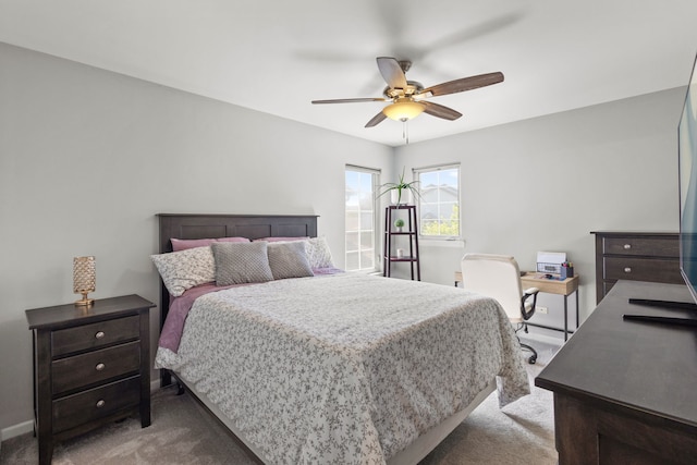 11248 Melrose Ct, Orland Park, IL 60467 - bedroom with carpet, a desk, and ceiling fan