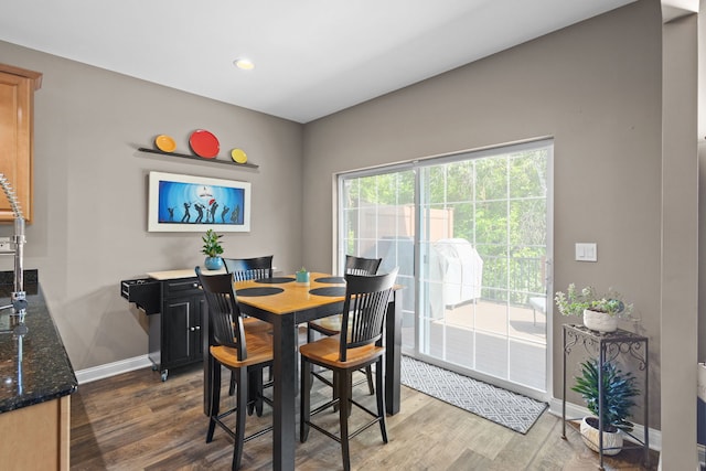 11248 Melrose Ct, Orland Park, IL 60467 - dining space featuring dark wood finished floors and recessed lighting