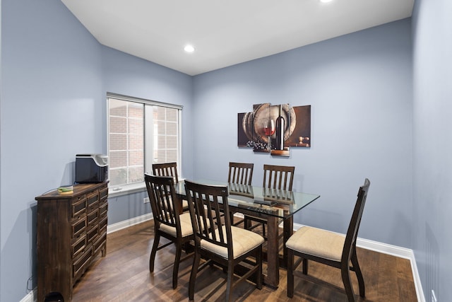 11248 Melrose Ct, Orland Park, IL 60467 - dining space featuring dark wood-style flooring and recessed lighting
