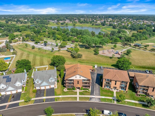 16719 Paxton Ave Unit 2S, Tinley Park, IL 60477 - aerial perspective of suburban area featuring a nearby body of water and a tree filled landscape