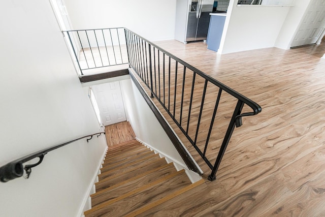 407 James Ct Unit D, Glendale Heights, IL 60139 - stairs featuring wood finished floors