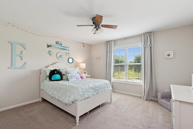 6072 Westminster Ln, Gurnee, IL 60031 - bedroom featuring light carpet and ceiling fan