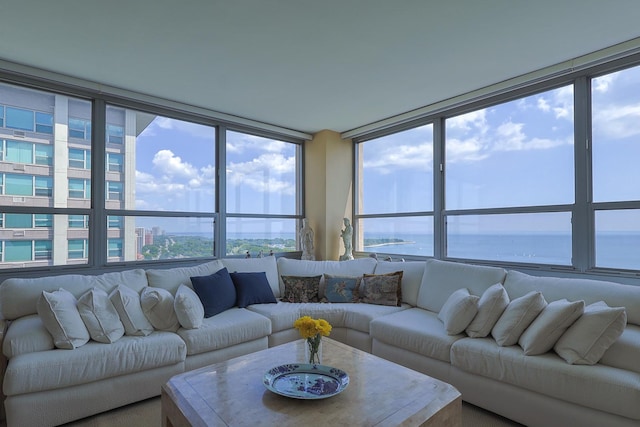 3550 N Lake Shore Dr Unit 2616, Chicago, IL 60657 - living area featuring a water view