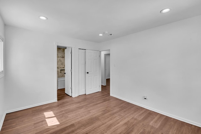 246 Gentry St, Park Forest, IL 60466 - unfurnished bedroom with recessed lighting, wood finished floors, and ensuite bathroom