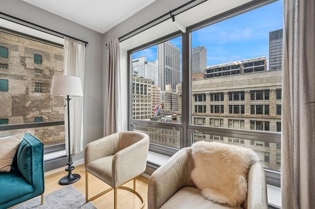 130 N Garland Ct Unit 1608, Chicago, IL 60602 - sitting room with a view of city and wood finished floors
