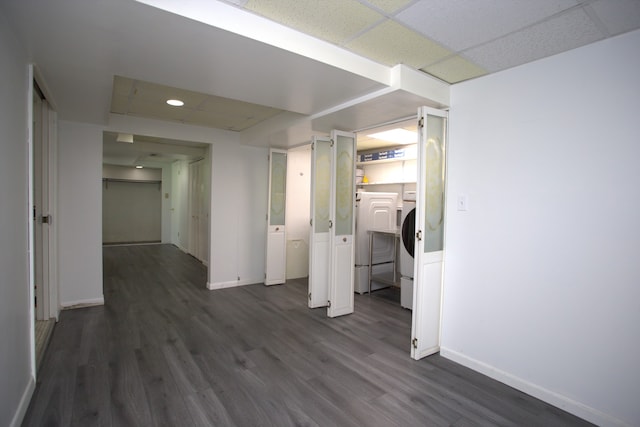 600 W Bloomingdale Rd, Itasca, IL 60143 - washroom with dark wood-style floors and washer / clothes dryer