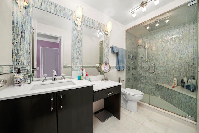 1300 N Lake Shore Dr Unit 10B, Chicago, IL 60610 - full bathroom with a stall shower, vanity, and tile patterned flooring