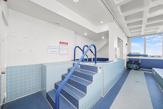 1300 N Lake Shore Dr Unit 10B, Chicago, IL 60610 - stairway featuring tile patterned floors and recessed lighting