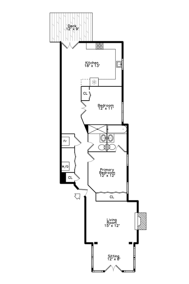 1475 W Winona St Unit 2, Chicago, IL 60640 - view of floor plan / room layout