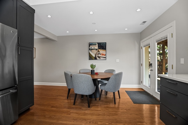1475 W Winona St Unit 2, Chicago, IL 60640 - dining area with dark wood finished floors and recessed lighting