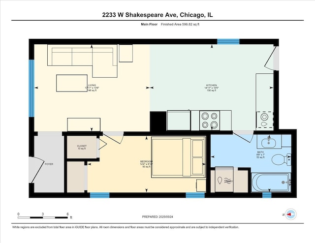 2233 W Shakespeare Ave Unit 1F, Chicago, IL 60647 - view of room layout