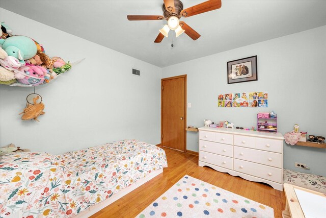 3820 Lombard Ave, Berwyn, IL 60402 - bedroom featuring light wood-style floors and ceiling fan