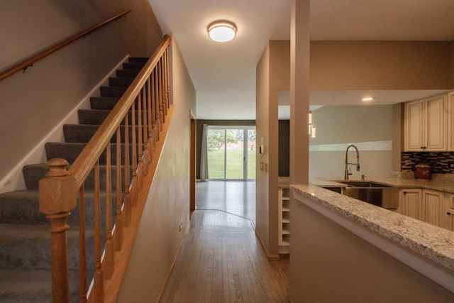 218 Partridge Ct, Algonquin, IL 60102 - stairs with wood finished floors