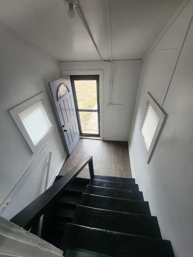 1035 S Osborn Ave, Kankakee, IL 60901 - staircase featuring wood finished floors