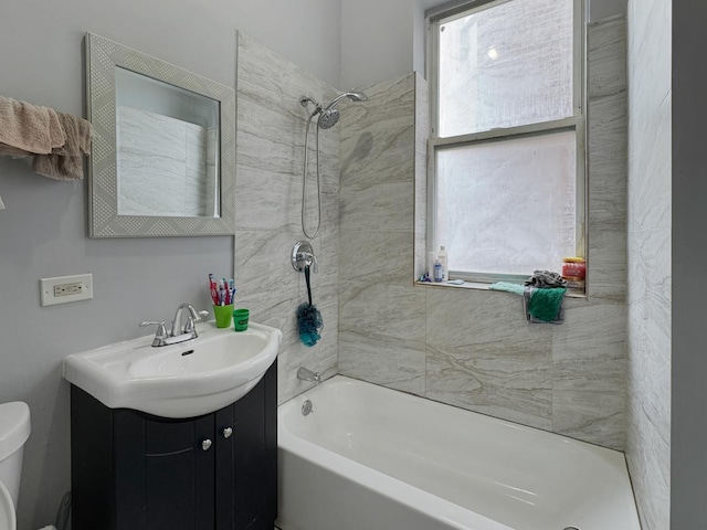5943 S Indiana Ave, Chicago, IL 60637 - bathroom featuring vanity and shower / tub combination