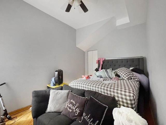 5943 S Indiana Ave, Chicago, IL 60637 - bedroom with wood finished floors and a ceiling fan