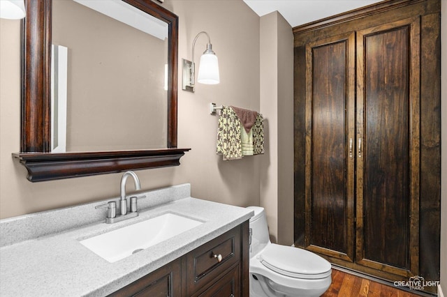 24209 Lavergne St, Plainfield, IL 60585 - half bath with vanity and wood finished floors