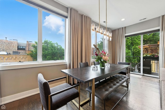 1312 W Madison St Unit 3A, Chicago, IL 60607 - dining area featuring healthy amount of natural light, wood finished floors, and recessed lighting