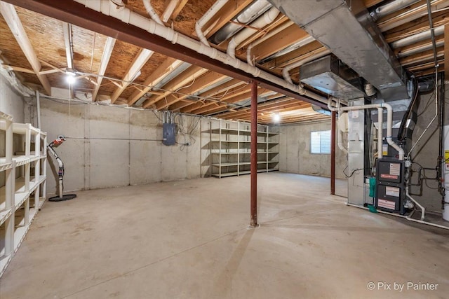 40 S Juniper Dr, North Aurora, IL 60542 - below grade area featuring drainage system and heating unit
