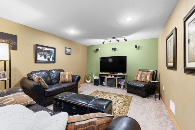 3792 Foxglove Ln, Winnebago, IL 61088 - carpeted living area featuring recessed lighting