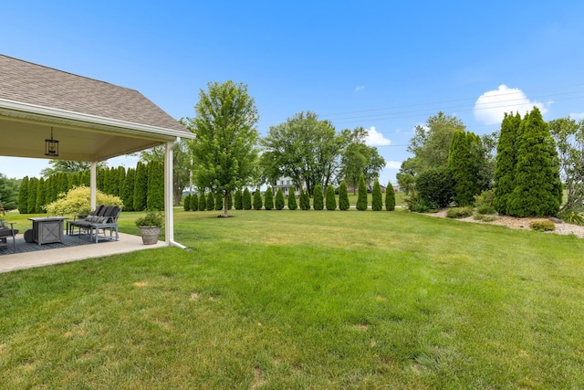 3792 Foxglove Ln, Winnebago, IL 61088 - view of green lawn with a patio