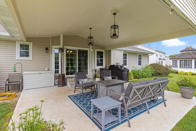3792 Foxglove Ln, Winnebago, IL 61088 - view of patio featuring an outdoor hangout area and area for grilling