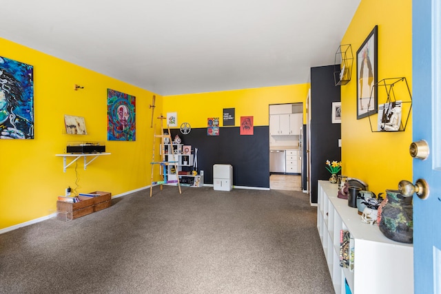 2305 Glenoak Dr, Champaign, IL 61821 - misc room with dark carpet and baseboards